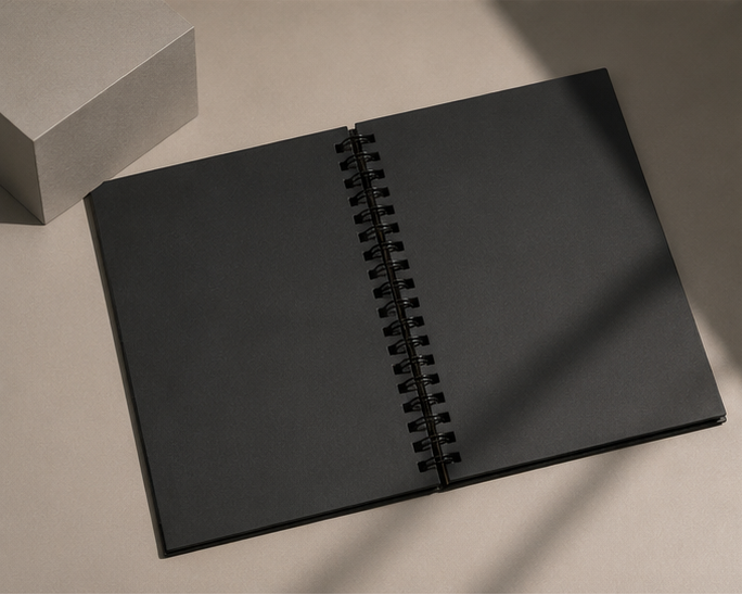 Terra Luxe Spiral Sketchbook - Black